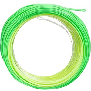 Rio Premier Streamer TIP WF5F/S6 Angelschnur in leuchtenden Grüntönen mit gelber oberster Schicht, ideal für präzise Würfe beim Angeln.