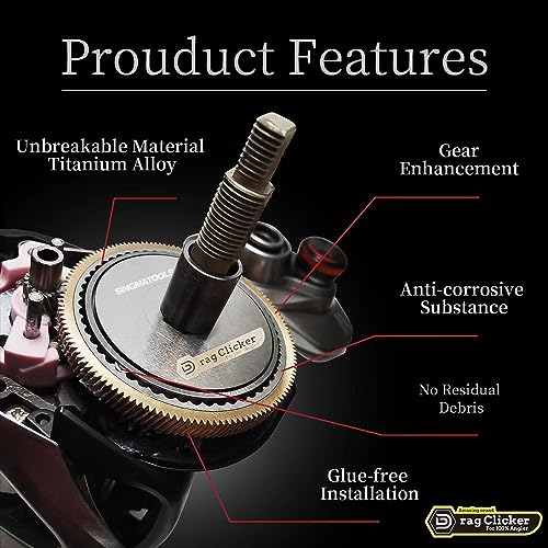 SINGMATOOLS Drag Clicker Kit für Shimano Curado DC, Tranx und Scorpion Angelrollen, gefertigt aus robuster Titanlegierung für eine verbesserte Angelbetriebserfahrung mit zukunftsweisender Klangqualität.