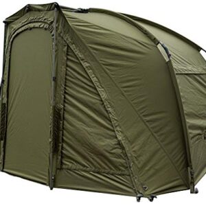 Fox Frontier XD Angelzelt in khakigrün für Karpfenangeln, großzügige Maße 270x210x165cm, wetterfestes Outdoor-Zelt für Angler
