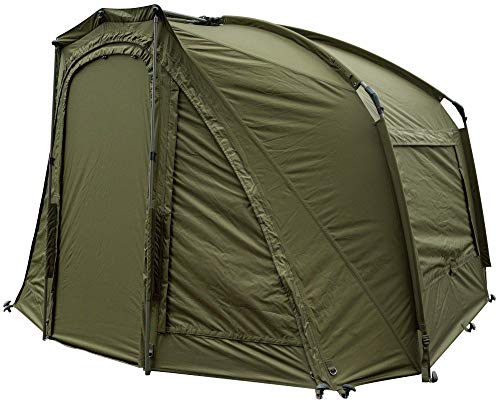 Fox Frontier XD Angelzelt in khakigrün für Karpfenangeln, großzügige Maße 270x210x165cm, wetterfestes Outdoor-Zelt für Angler