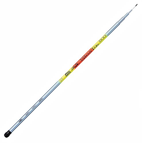 Abu Garcia Siesta T Pole 5m Teleskopische Angelrute aus Carbon für das Angeln im Meer, Fluss und See, leicht und langlebig mit attraktiven blauen Akzenten und ergonomischem Griff.