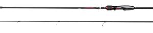 Abu Garcia Vendetta V3 Spinnrute in schwarz, zerlegt in zwei Teile, ideal für das Raubfischangeln auf Forellen, Barsche, Hechte und Zander. Hochwertige Materialien und modernes Design.