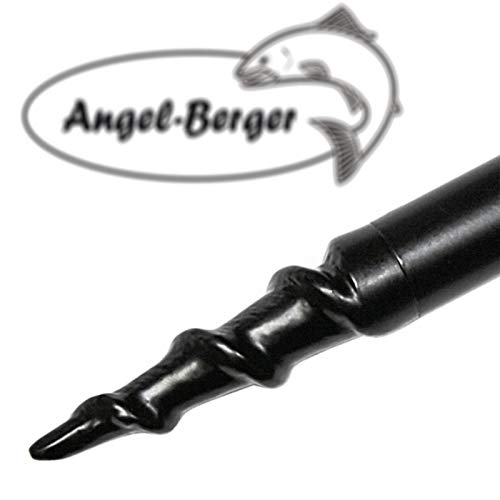Angel-Berger Magic Baits Heavy Black Bankstick mit verstellbarem Rutenhalter in der Farbe Schwarz, 75-115cm, aus leichtem und stabilen Aluminium, ideal für professionelle Angler.