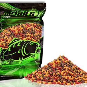 Angel-Berger Magic Baits Method Pellet Feeder Mix 2mm in einer Packung, die bunten Fischfutterpellets zeigt, ideal für erfolgreiches Angeln.