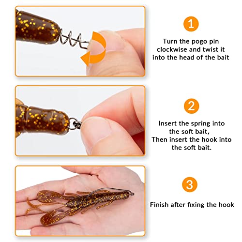 Schritt-für-Schritt-Anleitung zur Montage eines Angelköders mit Pogo Pin und Haken für effektives Angeln.