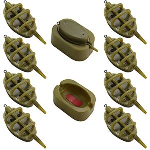 LYTIAVGEN 8 Stück Angeln Feeder Set mit verschiedenen Gewichten, ideal für Karpfenangeln und effiziente Köderpräsentation.