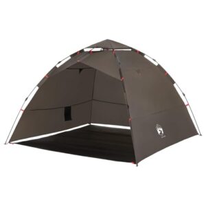 vidaXL Angelzelt für 4 Personen in offener Position mit robustem Design und wasserdichtem 190T Polyester, ideal für Angelausflüge und Camping.