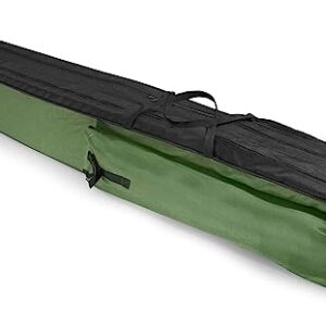 Aves-24 Rutentasche für Angler in Schwarz und Olivgrün, ideal zum sicheren Transport von Angelausrüstung, ausgeführt mit Doppelreißverschluss und robustem, wasserabweisendem Material.