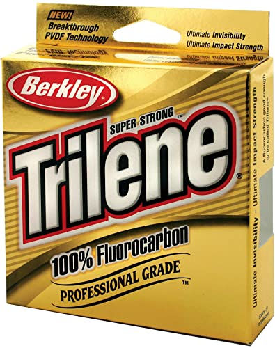 Berkley Trilene Angelschnur 100% Fluorocarbon mit 0,52 mm Durchmesser und 16,5 kg Tragkraft in ansprechender Verpackung.