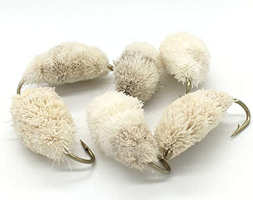 24 handverlesene Fliegen für das Fliegenfischen, ideal für Forellen und Karpfen, auf einem neutralen Hintergrund angeordnet, mit hochwertigen carbon-Haken.