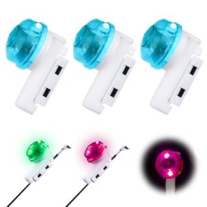 Drei vielseitige LED Bissanzeiger für das Angeln in verschiedenen Farben, perfekt für Nachtangeln und Meeresangeln, mit hochsensibler Bisserkennung und einfacher Installation.