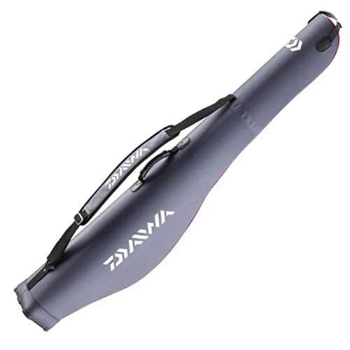 Daiwa Rutentasche für 2 Ruten, 145 cm, Grau mit gestreiftem Design, ideal für Angler zur sicheren Aufbewahrung und zum Transport von Angelruten.