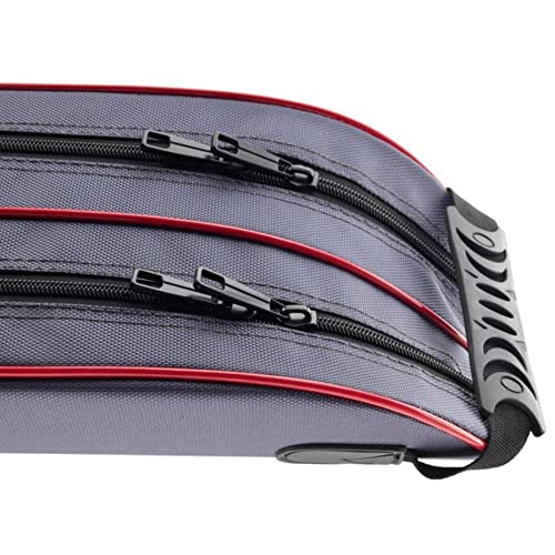 Daiwa Rutentasche für 2 Ruten, 145 cm, in Grau mit gestreiftem Design, ideal für Angler zur sicheren Aufbewahrung und Transport von Ruten.