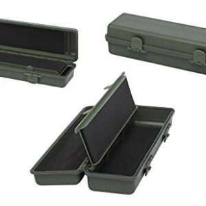 DD-Tackle XXL Rigboard 35 cm, eine grüne Aufbewahrungsbox für die optimale Organisation von bis zu 80 Vorfächern, hergestellt aus schlagfestem ABS-Kunststoff.