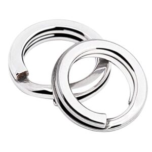 Hochfeste Edelstahl Split Ringe für Salzwasser und Süßwasser Angeln, 50 Stück Set, rostfrei und korrosionsbeständig, ideal für Angler.