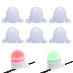 6 Stück Elektronische Bissanzeiger mit LED-Licht für Angeln, ausgestattet mit Bewegungssensor und Clips für Rutenspitze, ideal für Nachtangeln.