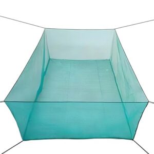 Faltbares Käfignetz für Fischzucht in Teichen, aus langlebigem Polyethylengewebe, maschen Größe 0.3cm x 0.3cm, geeignet für Hobbyfischer und professionelle Aquakulturen.