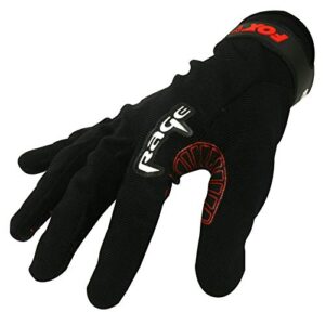 Fox Rage Power Grip Anglerhandschuhe in Schwarz, Größe M - rutschfestes Material für optimalen Grip und Halt beim Angeln.