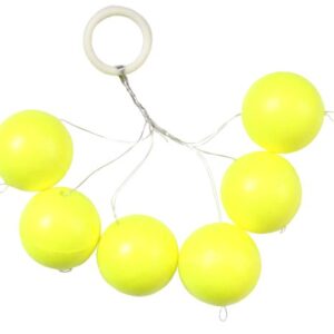 FTM Trout New Generation Trout Piloten in leuchtend gelber Farbe, 18 mm, im Set von 6 Stück, ideal für Angeln und Köderpräsentation.