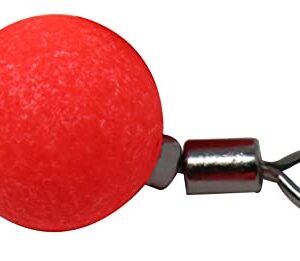 FTM Wirbel Pilot in leuchtendem Rot mit integriertem Wirbel - ideale Pilotkugel für die Forellenangelei, Ø 10mm, 5 Stück