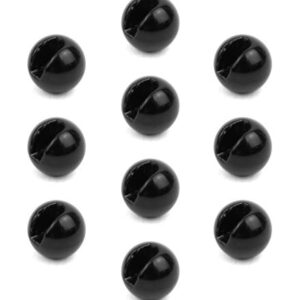 Major Fish geschlitzte Tungsten Beads in Schwarz, 3,5 mm Durchmesser, 10 Stück für optimales Forellenangeln und Fliegenfischen