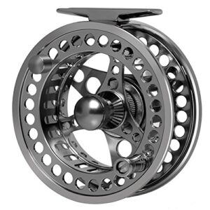 Hochwertige Goture Fliegenrolle aus Aluminium mit CNC-Rahmen und korrosionsbeständiger Oberfläche, ideal für Fliegenfischer im Süß- und Salzwasser.