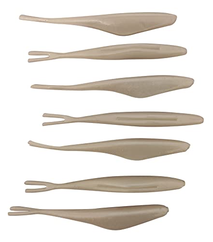 SANDAFISHING Gummiköder Set für Barsch und Zander, 9 cm lange Jointed Jerk und Split Tail Minnows in Smoky Ghost Farbvariante, ideal für verschiedene Angeltechniken.