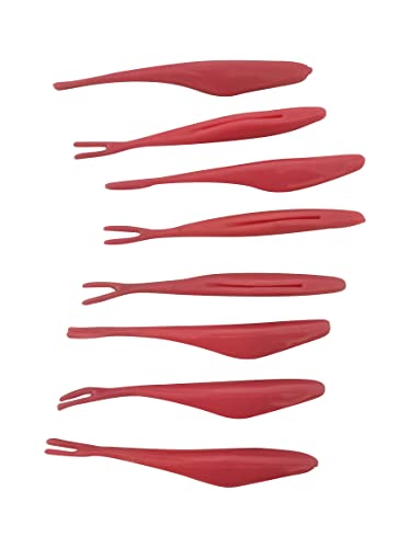 SANDAFISHING Gummiköder Set für Barsch und Zander, 9 cm lange Gummifische in Smoky Ghost Farbvariante, ideal für verschiedene Angeltechniken wie Drop Shot und Cheburashka Rig.