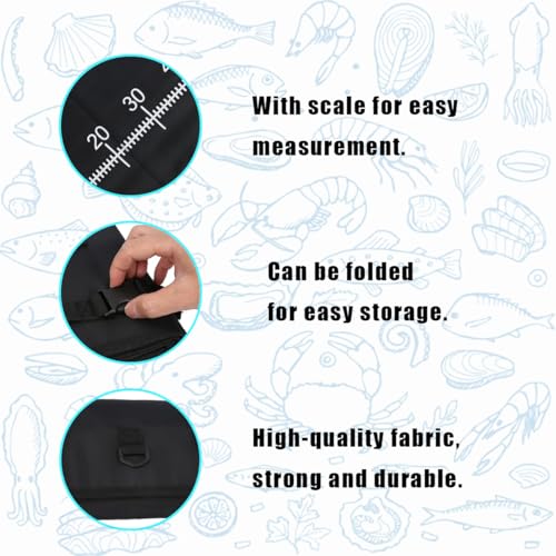 Faltbare Angeln Abhakmatte mit Maßband, 98x30 cm, ideal für Karpfenangeln und Schutz der Fische, hochwertiges Material und praktische Handhabung.