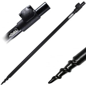 Angel-Berger Magic Baits Heavy Black Bankstick mit verstellbarem Rutenhalter, aus ultra-leichtem Aluminium, schwarz, 75-115cm, ideal für Angler