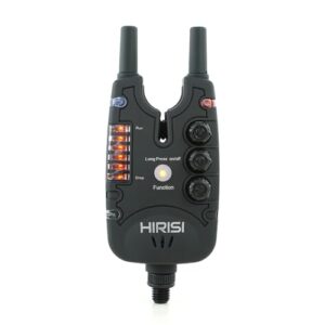Hirisi Tackle wasserdichter Bissanzeiger mit 9 LEDs zum Karpfenangeln, ergonomische Form und individuelle Empfindlichkeitseinstellung, modernes Angelzubehör