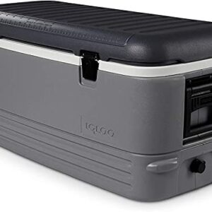 Igloo Polar 120 Kühler in Grau mit einem Fassungsvermögen von 120 Quart, ideal für Camping und Outdoor-Aktivitäten.
