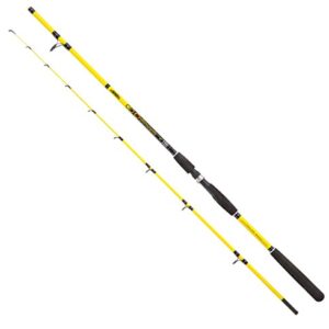 JENZI Continuum Angelrute 1,40 m mit Wurfgewicht 20-100 g in auffälligem schwarz-gelben Design, ideal für Angler jeder Erfahrungsstufe.