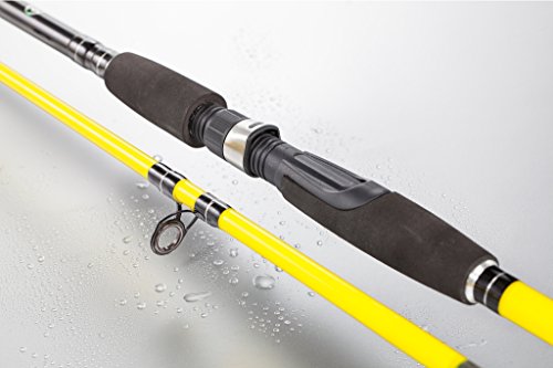 JENZI Continuum Angelrute 1,40 m mit 20-100 g Wurfgewicht in schwarz-gelbem Design, ideal für Angler.
