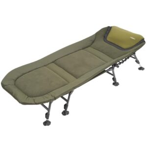 AGEM Karpfenliege XXL Feldbett für Angler und Camper, klappbar und robust mit 8 stabilen Beinen, hoher Komfort und Tragfähigkeit von 130kg, ideal für Freizeitaktivitäten im Freien.