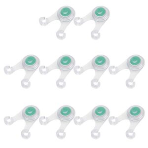 Zeichnung von 10 grünen LED Camping Seil Lichtern auf einer weißen Fläche, ideal für Outdoors und Dekoration.