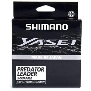 Line Yasei Fluoro Leader in grauer Verpackung, ideal für Angler, mit 10 m Länge und 40,19 kg Tragkraft, 0,90 mm dick und aus hochwertigem Fluorocarbon gefertigt.