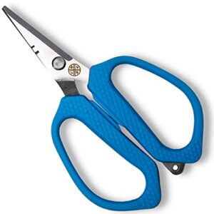 LMAB Angel Schere für geflochtene Schnüre mit ergonomischem Design und korrosionsbeständigen Klingen, ideal für präzise Schnitte beim Angeln.