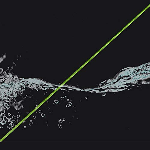 LSHEL Geflochtene Angelschnur 8fach in Gelb, 1000m lang, 0.12mm dick, ideal für Süßwasser- und Meeresangeln, zeigt dynamische Bewegung in der Wasseroberfläche.