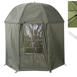 MK-Angelsport 5 Seasons Schirm Angelschirm mit Seitenwand, wasserdicht, Karpfenzelt, ideal für Angler und Outdoor-Aktivitäten.