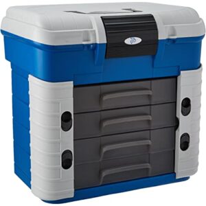 PLASTICA PANARO Unisex Erwachsene 503.270n Angelkoffer in Blau, ideal zum Transport und Organisieren von Angelausrüstung, mit robuster Bauweise und ergonomischer Sitzfläche.