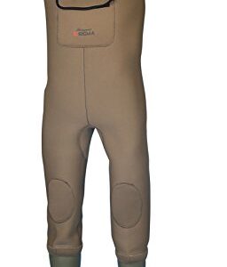 Shakespeare Sigma Neoprene Wathose in Braun, EU Größe 46, UK Größe 12, US Größe 13 – ideal für Angler und Outdoor-Enthusiasten mit verstärkten Knien und robusten Stiefeln.