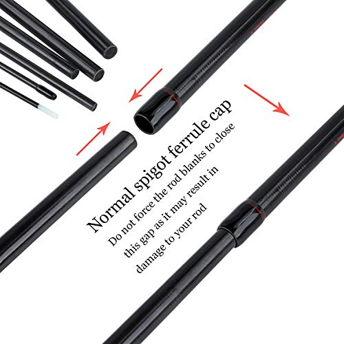 Sougayilang Feeder Rute aus Hochkohlefaser mit drei Spitzen für maximales Angelerlebnis, ideal zum Karpfenangeln und für andere Fischarten.