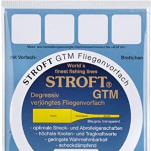 STROFT GTM Fliegenvorfach – 9 Fuß (280 cm) gezogenes Vorfach mit hoher Abriebfestigkeit und schockdämpfenden Eigenschaften, ideal für Fliegenfischer.
