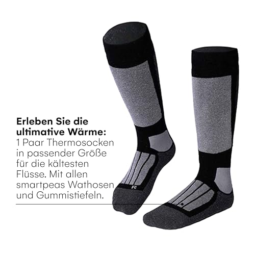 Thermo-Socken für Angler, designed für kalte Bedingungen, in Grautönen mit verstärkter Polsterung für zusätzlichen Komfort beim Outdoor-Einsatz.