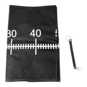 Faltbare Tiardey Abhakmatte zum Angeln in schwarz mit weißen Skalen und Markierungen für präzise Fischmessungen, ideal für Angler und Outdoor-Aktivitäten.