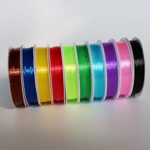 Tigofly 10 Stück Fliegenbinde-Rippen in verschiedenen Farben für Fliegenbinden, Durchmesser 0,6 mm, ideales Zubehör für kreative Fliegenbinder.