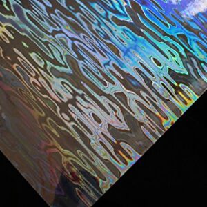 Holografische Folie in schimmernden Farben für die Herstellung von Kunstködern und Fliegenbinden. Größe 10 x 21 cm, 6 Stück im Set.