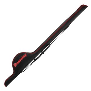 Vielseitige tragbare Angeltasche mit Platz für bis zu 2 Angelruten, aus wasserdichtem Material, ideal für den sicheren Transport von Angelzubehör.