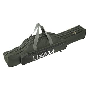 Tragbare und faltbare Angeltasche in Armeegrün für den sicheren Transport von Angelausrüstung, ideal für Angler und Outdoor-Aktivitäten.